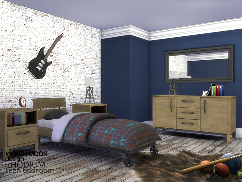 Rhodium Teen Bedroom by wondymoon Liquid Sims