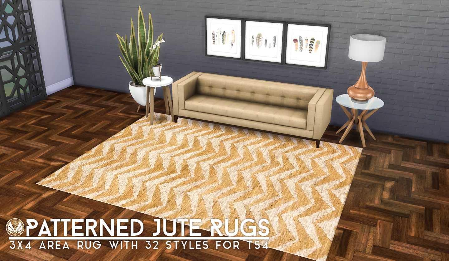 Patterned Jute Rugs by Peacemaker IC Liquid Sims