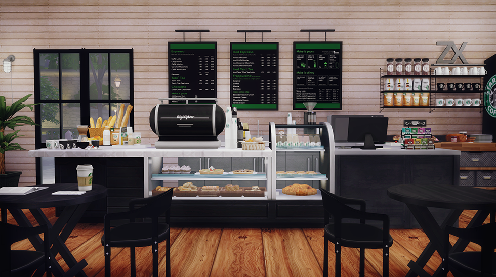 Starbucks Coffee Shop Set By Dreamteamsims Liquid Sims