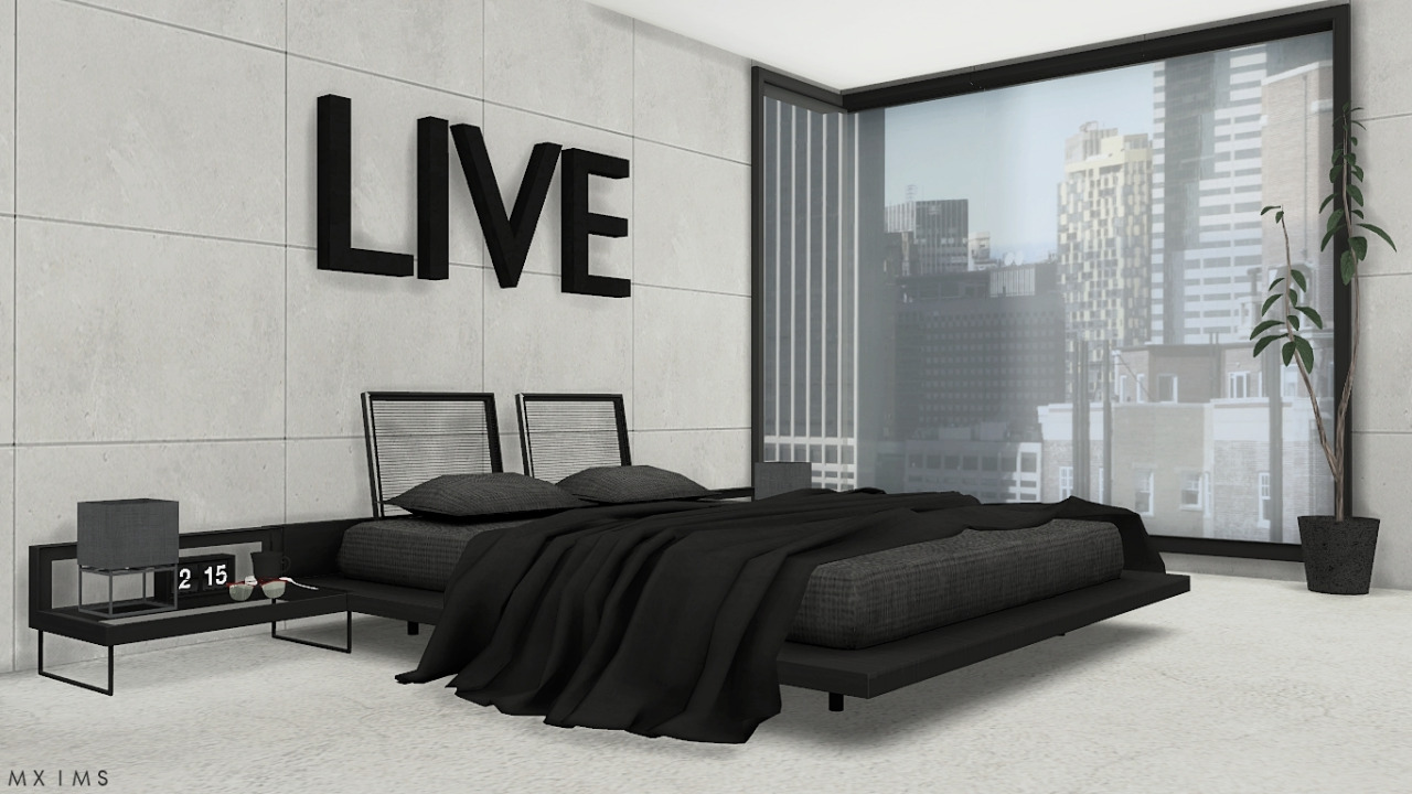 Stylish Modern Bedroom Conversion By Mxims Liquid Sims