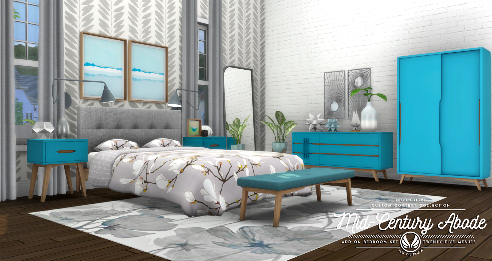 Mid-Century Abode: Add-on Bedroom by Peacemaker IC - Liquid Sims