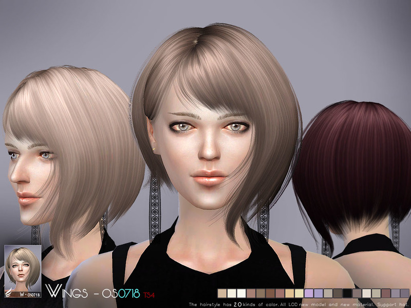 Female Hair 718 By Wingssims Liquid Sims