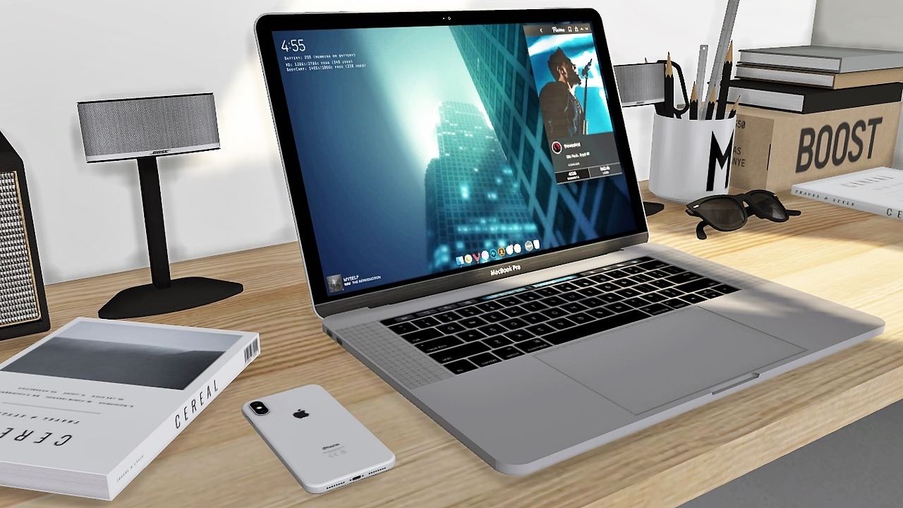 Ikea Study And Apple Macbook Pro By Mxims Liquid Sims