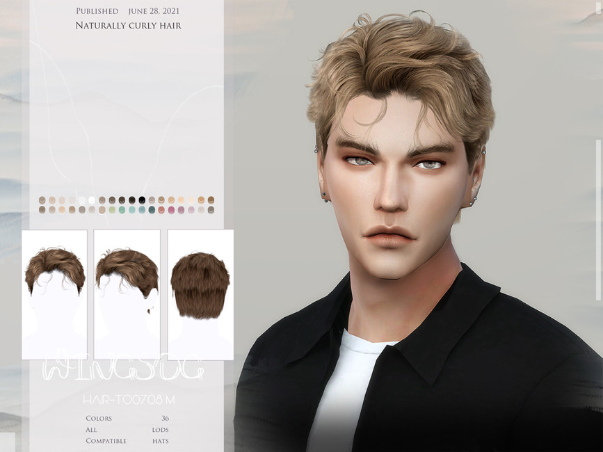 Naturally Curly Male Hair By Wingssims Liquid Sims