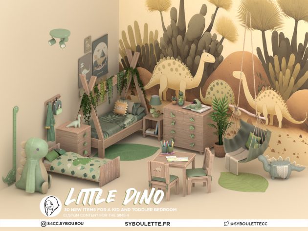 Little Dino Kids Bedroom by Syboubou - Liquid Sims